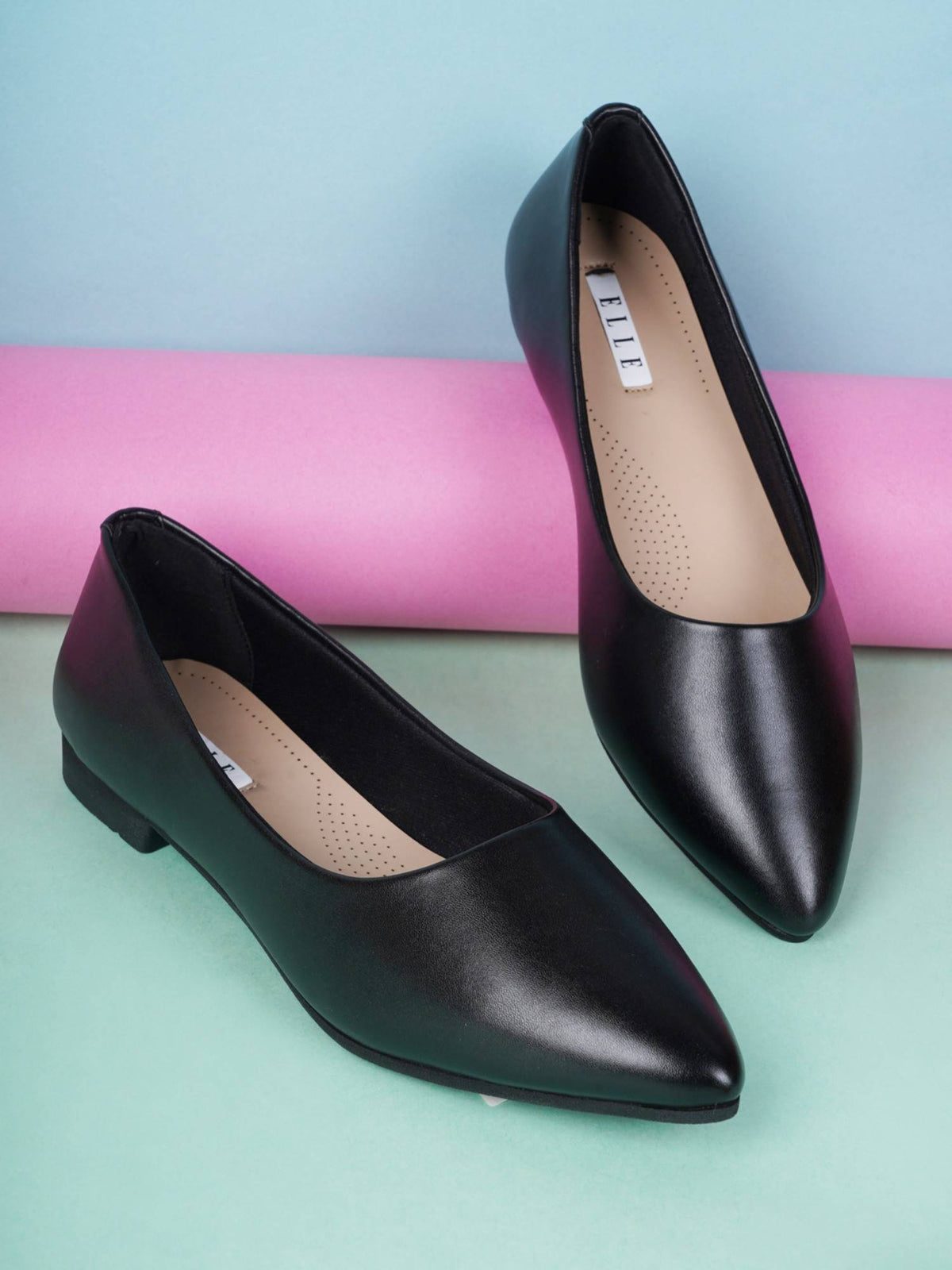 Black Women Slip On Ballerinas | F61 - view 1