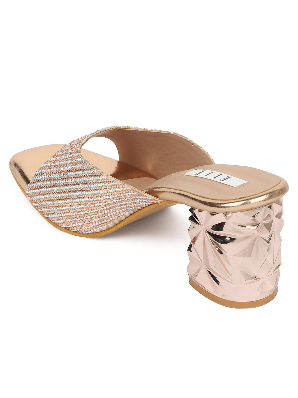 Rose Gold Women Slip On Sandals | SD89 - view 2