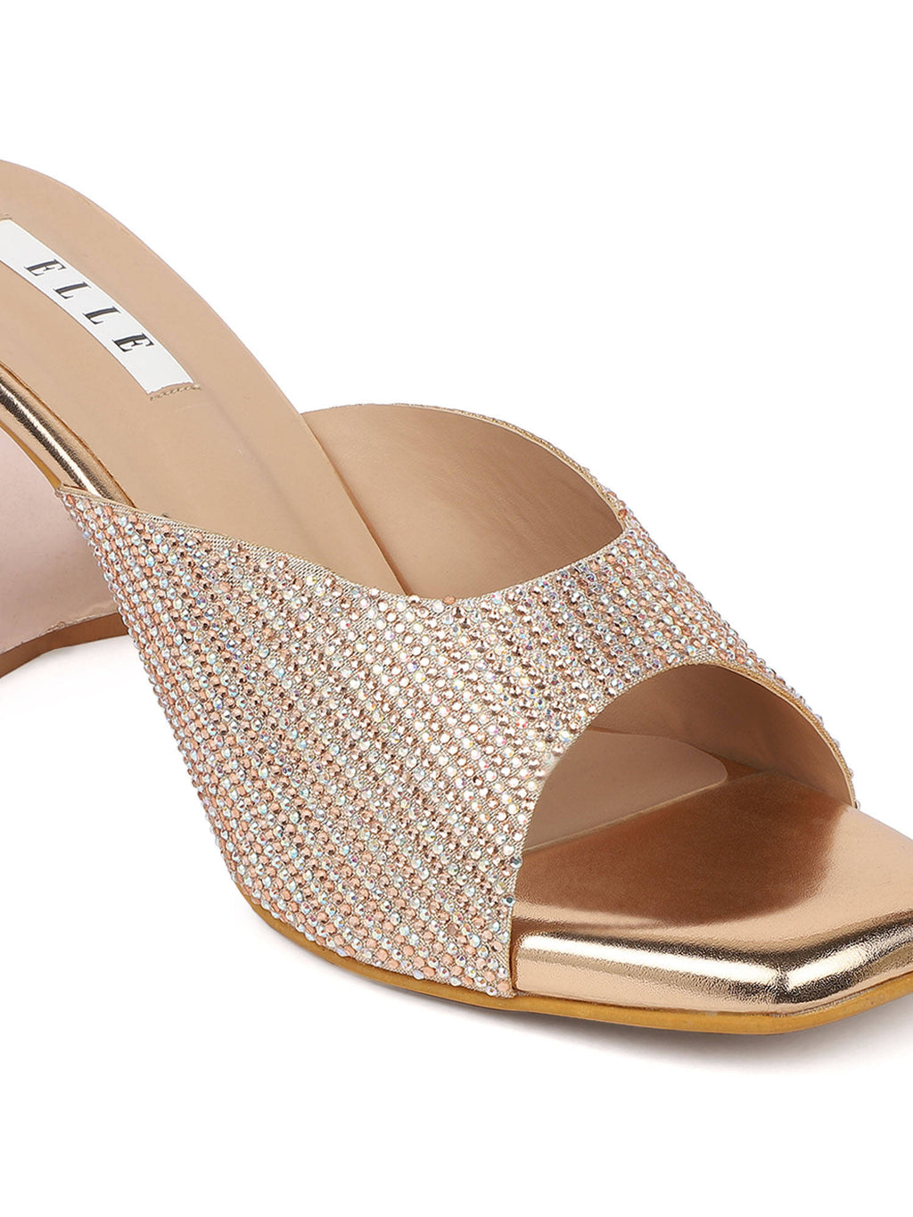 Rose Gold Women Slip On Sandals | SD89 - view 5