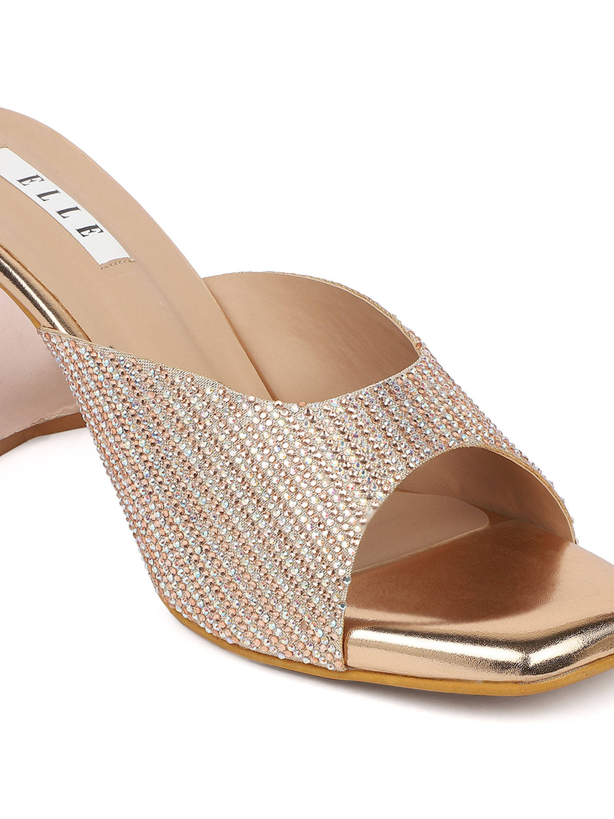 Rose Gold Women Slip On Sandals | SD89 - view 5