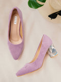 Purple Women Slip On Pumps | H78 - view 1
