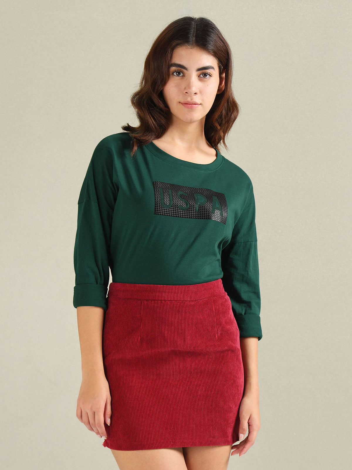 Drop Shoulder Embellished T-Shirt | PW43 - view 6