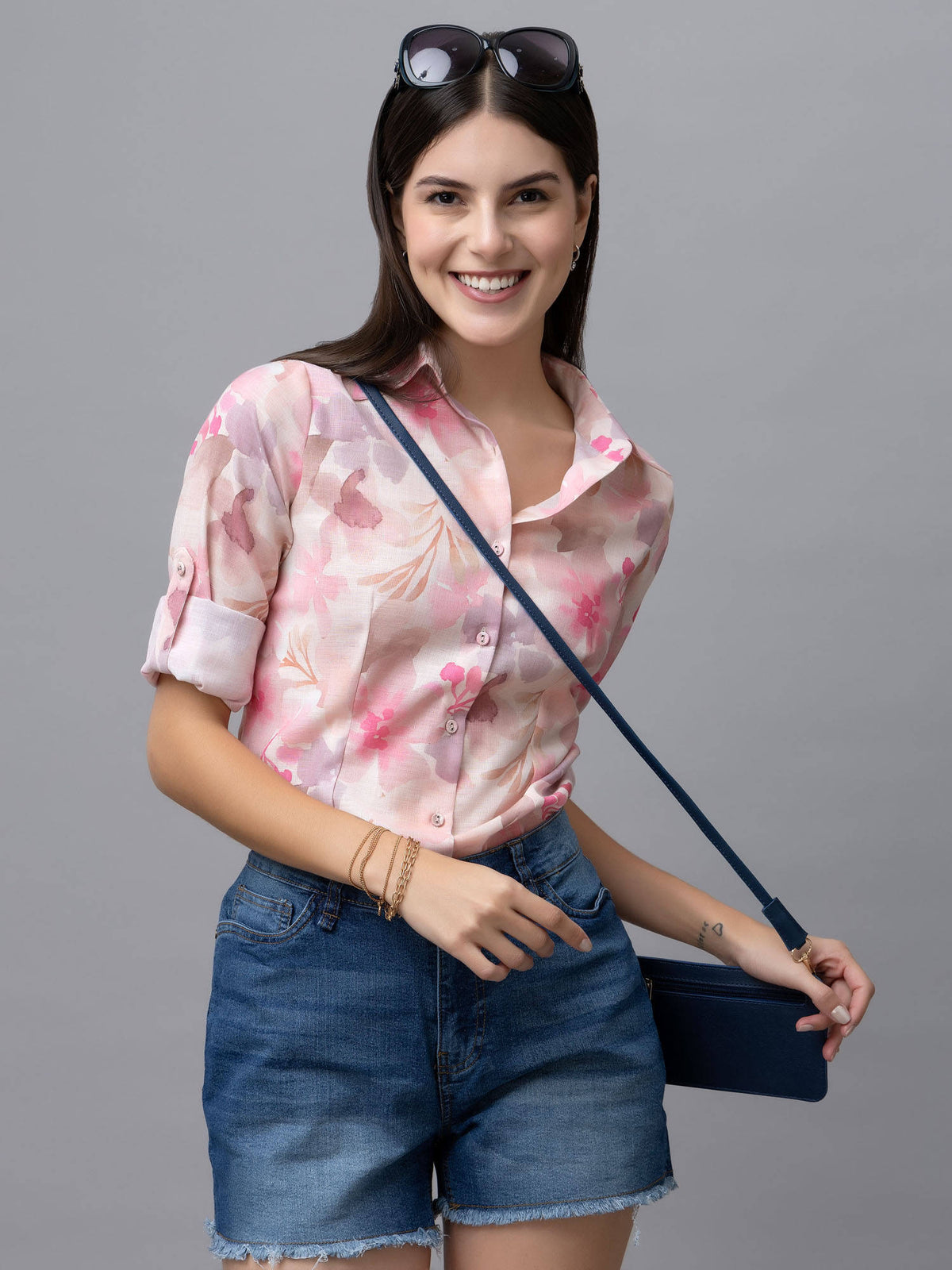 Pink Casual Linen Shirt | S67 - view 1
