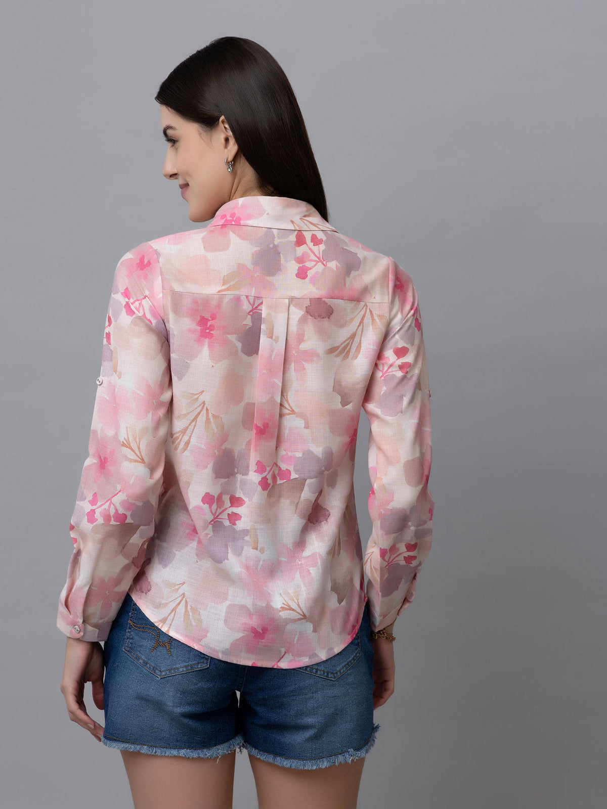 Pink Casual Linen Shirt | S67 - view 2