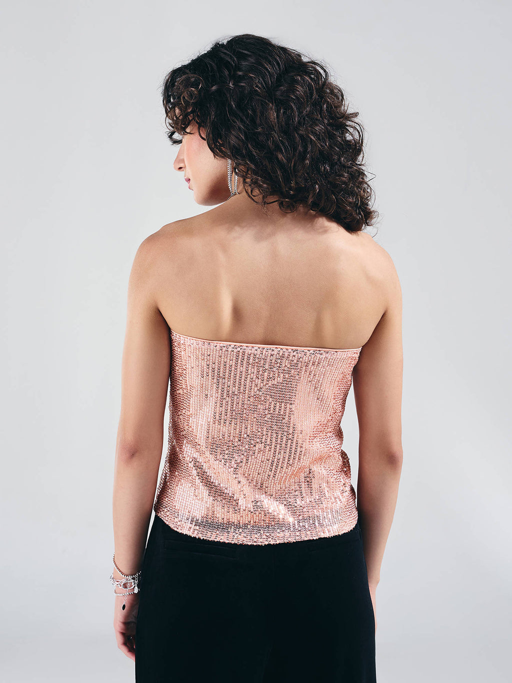 Pink Sequin Tube Top | TT90 - view 2