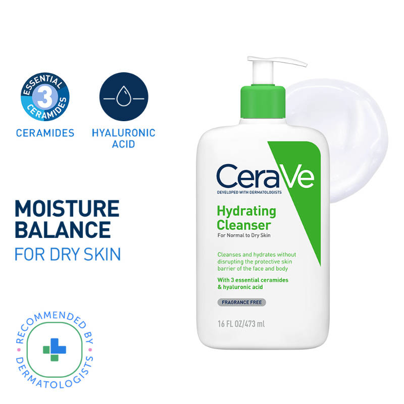 Hydrating Cleanser Non-Foaming Face Wash for Dry Skin with Ceramides, Dermatologist Recommend | B20 - view 29