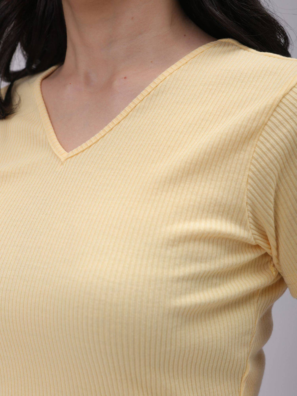 Women Blue Fitted Solid Crop Top | CT61 - view 14