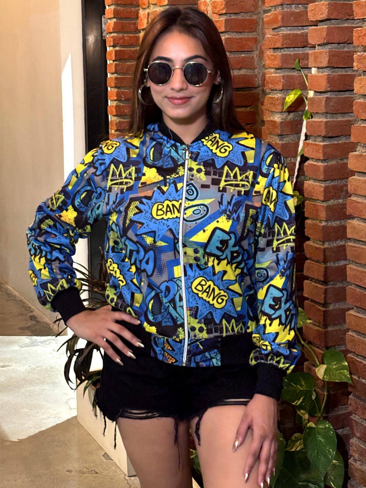 Women Multi-Color Printed Jacket | JC78 - view 1