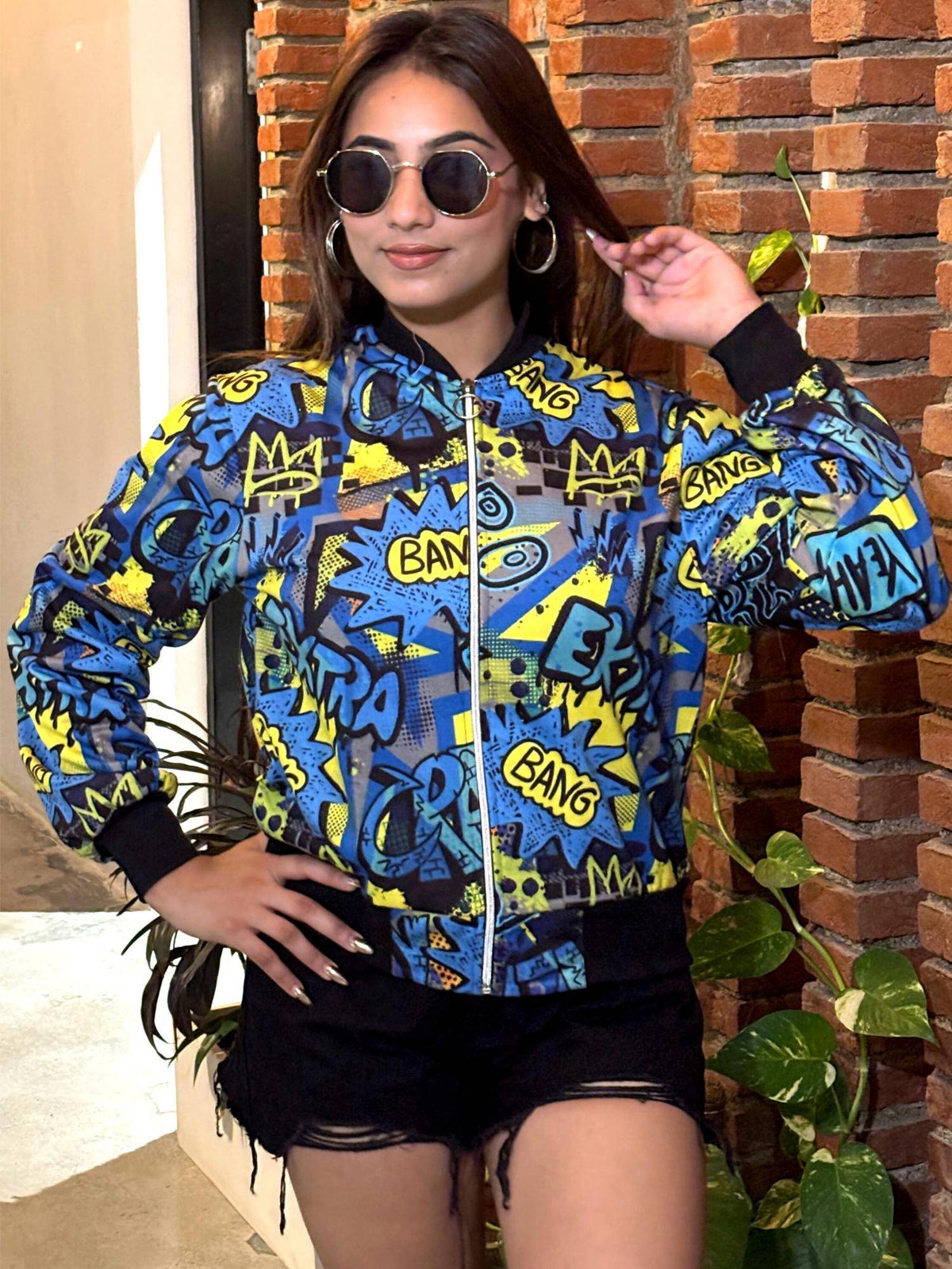 Women Multi-Color Printed Jacket | JC78 - view 2