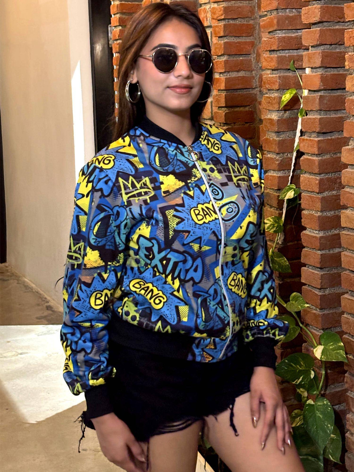 Women Multi-Color Printed Jacket | JC78 - view 3
