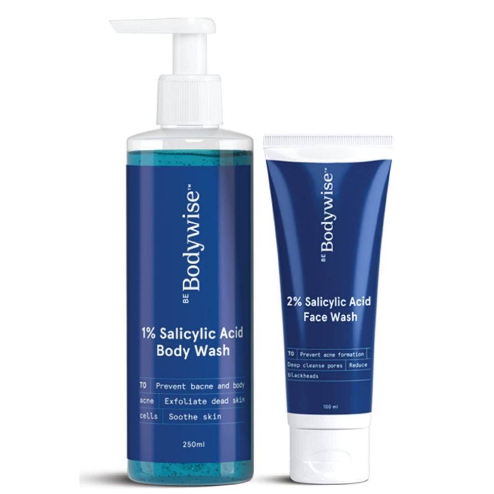 Face & Body Acne Kit (1% Salicylic Acid Body Wash + Anti Acne Face Wash) | BWS9 - view 2