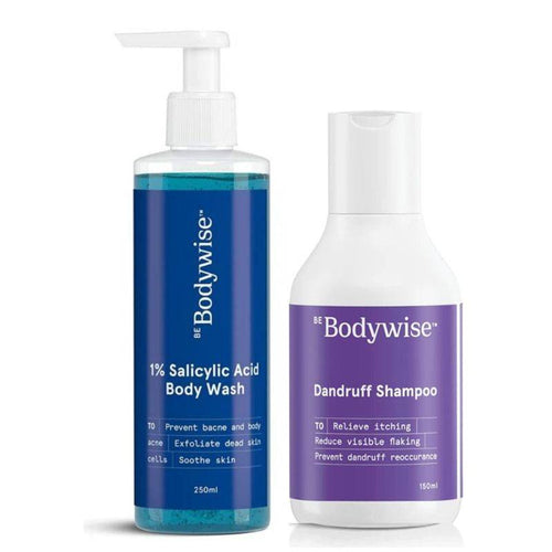 1% Salicylic Acid Body Wash & Anti Dandruff Shampoo for Clear Skin & Flake Free Hair | BWS9 - view 2