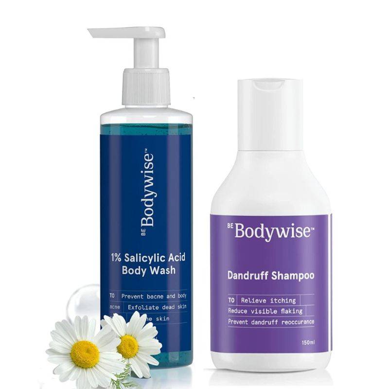 1% Salicylic Acid Body Wash & Anti Dandruff Shampoo for Clear Skin & Flake Free Hair | BWS9 - view 3
