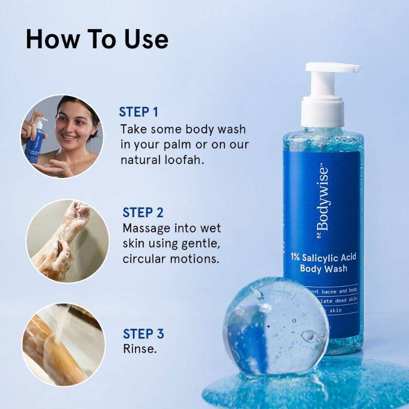 1% Salicylic Acid Body Wash & Anti Dandruff Shampoo for Clear Skin & Flake Free Hair | BWS9 - view 7