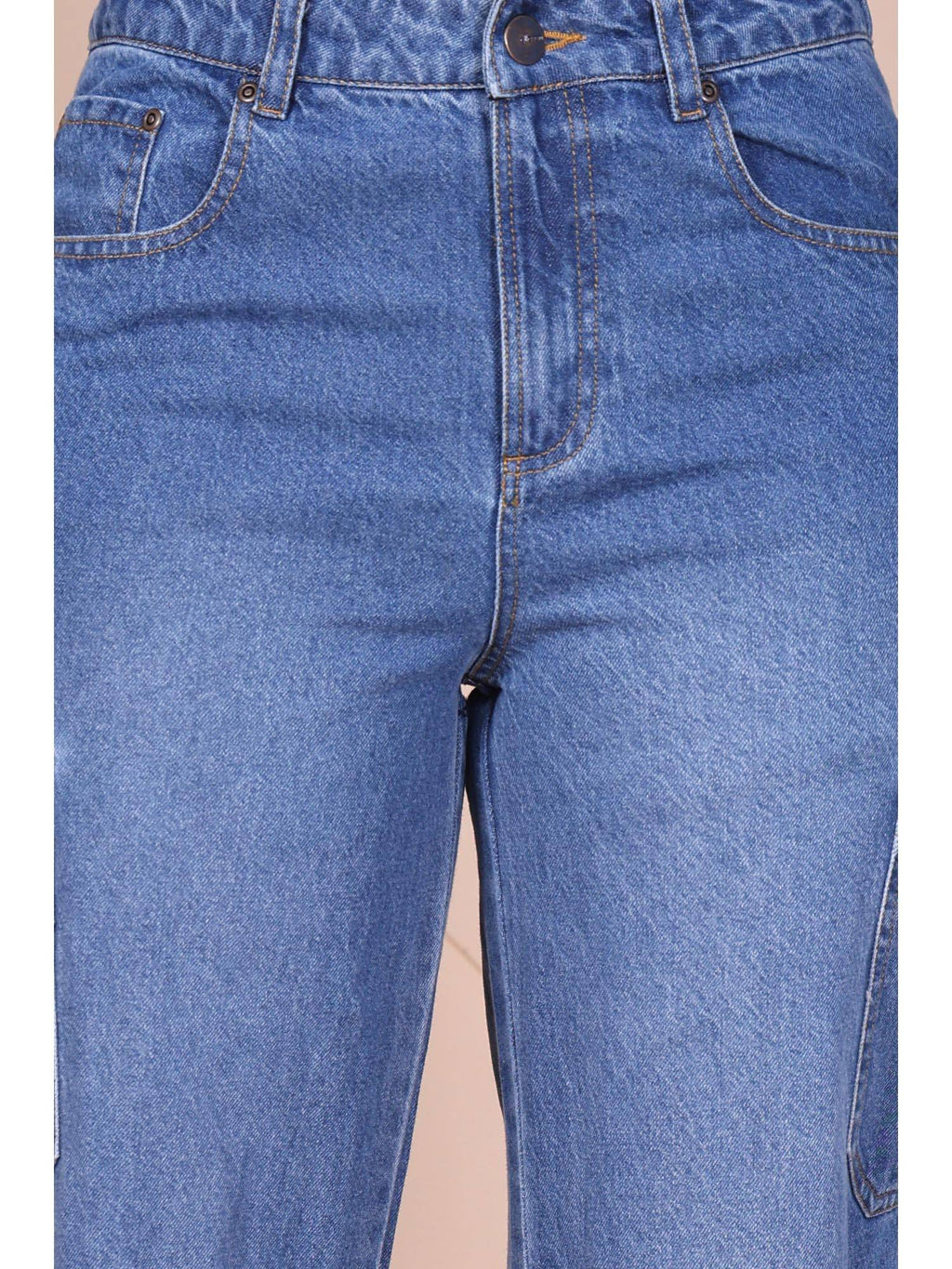 Blue Solid/Plain High Waist Jeans | RF89 - view 6