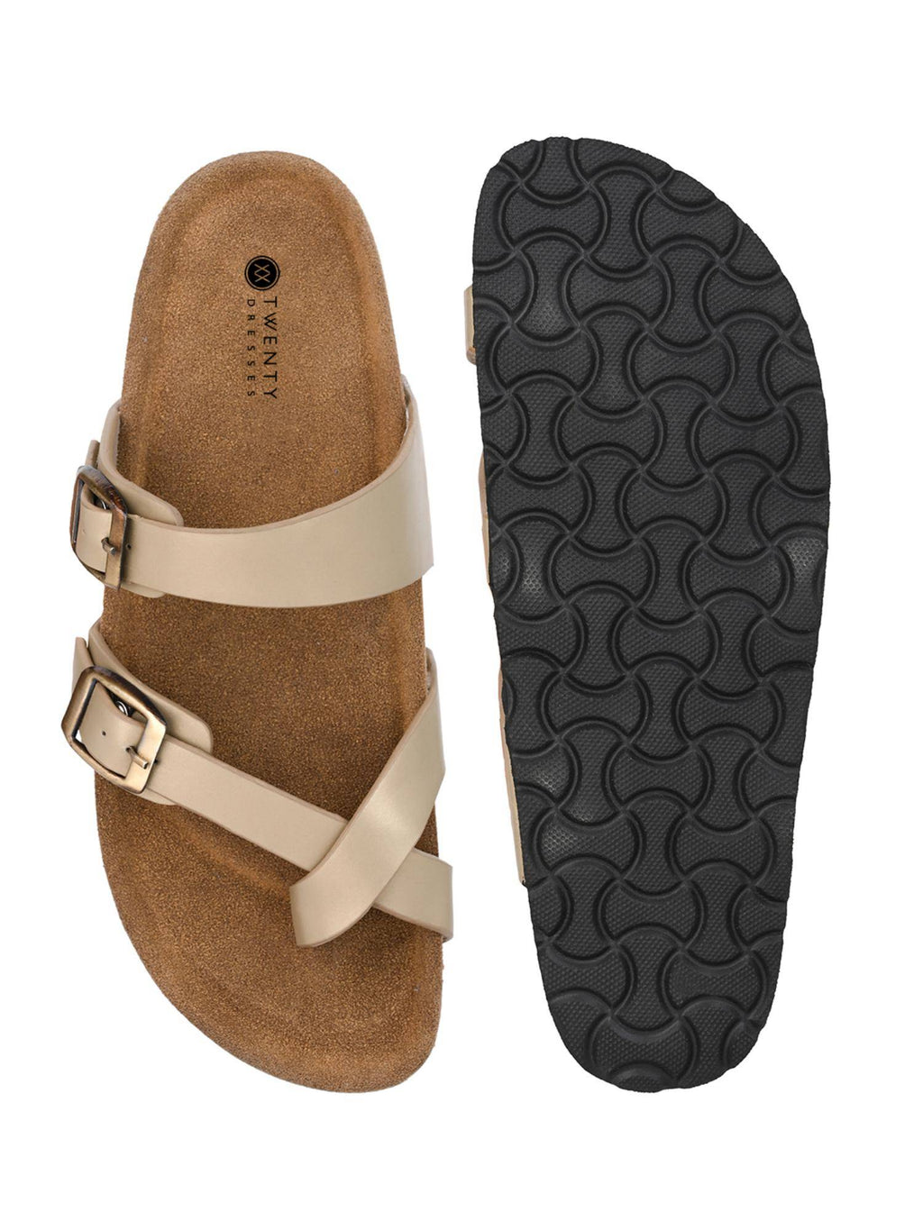 Women Golden Sandals | SD89 - view 2