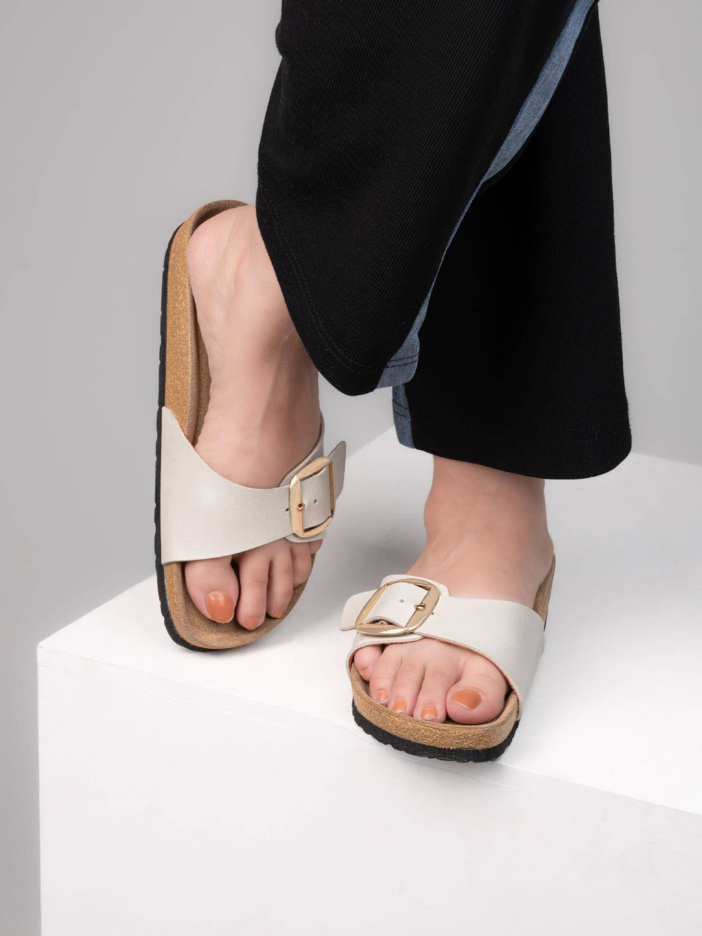 Women Smoke Beige Sandals | SD89 - view 1