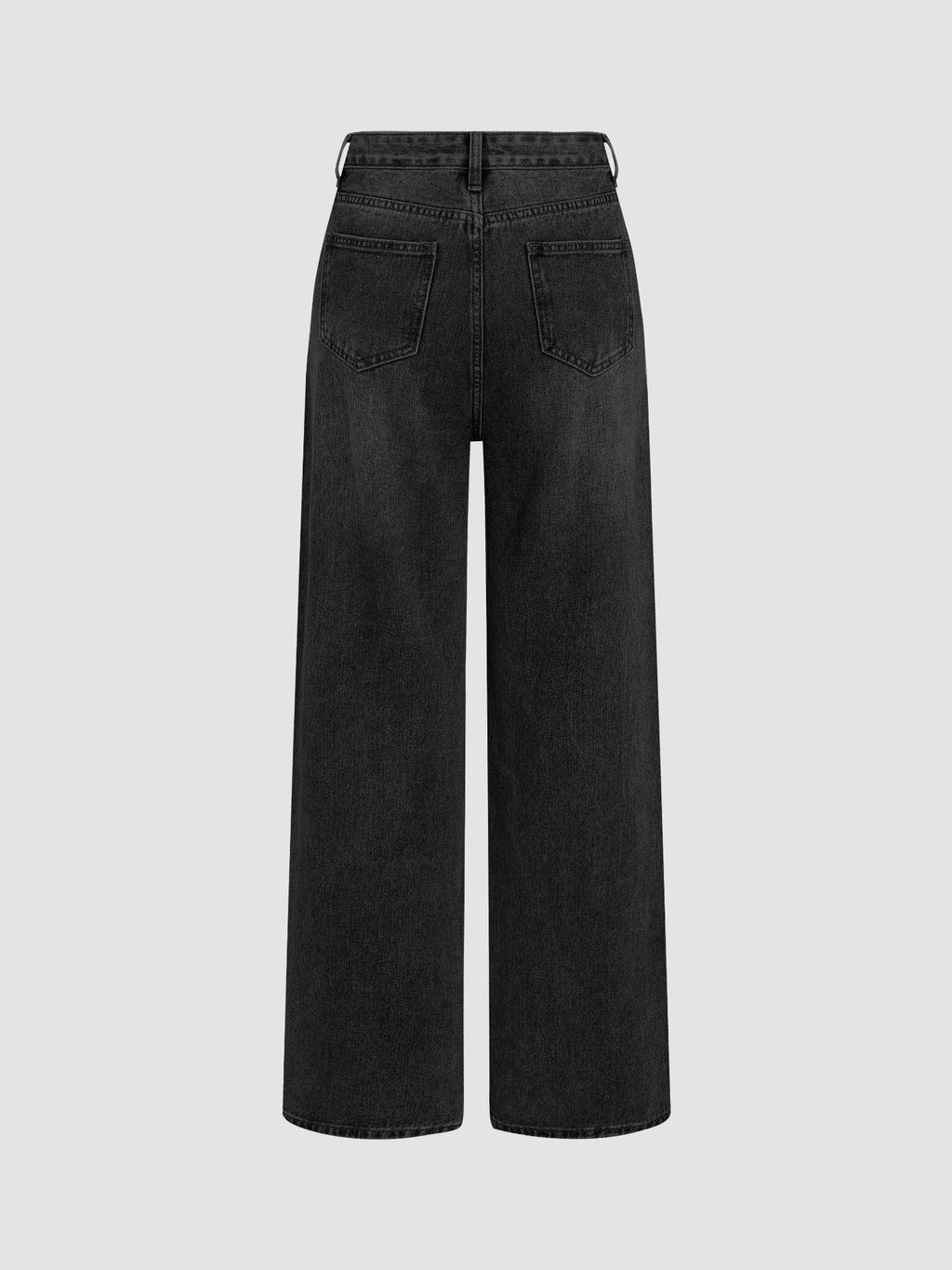 Black Yoney Denim Solid Straight Leg Jeans | BG78 - view 6