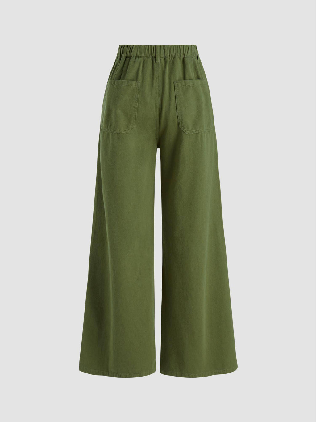 Blue Leslie Denim High Waist Solid Tie Front Wide Leg Jeans | WL90 - view 22