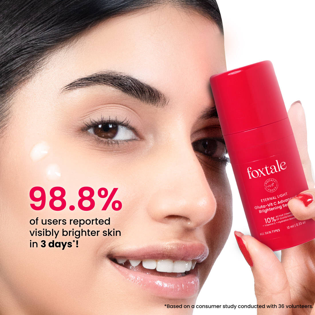 10% Vitamin C-Glutathione Brightening Face Serum For Glowing Skin, Dark Spots & Pigmentation | FC3 - view 6