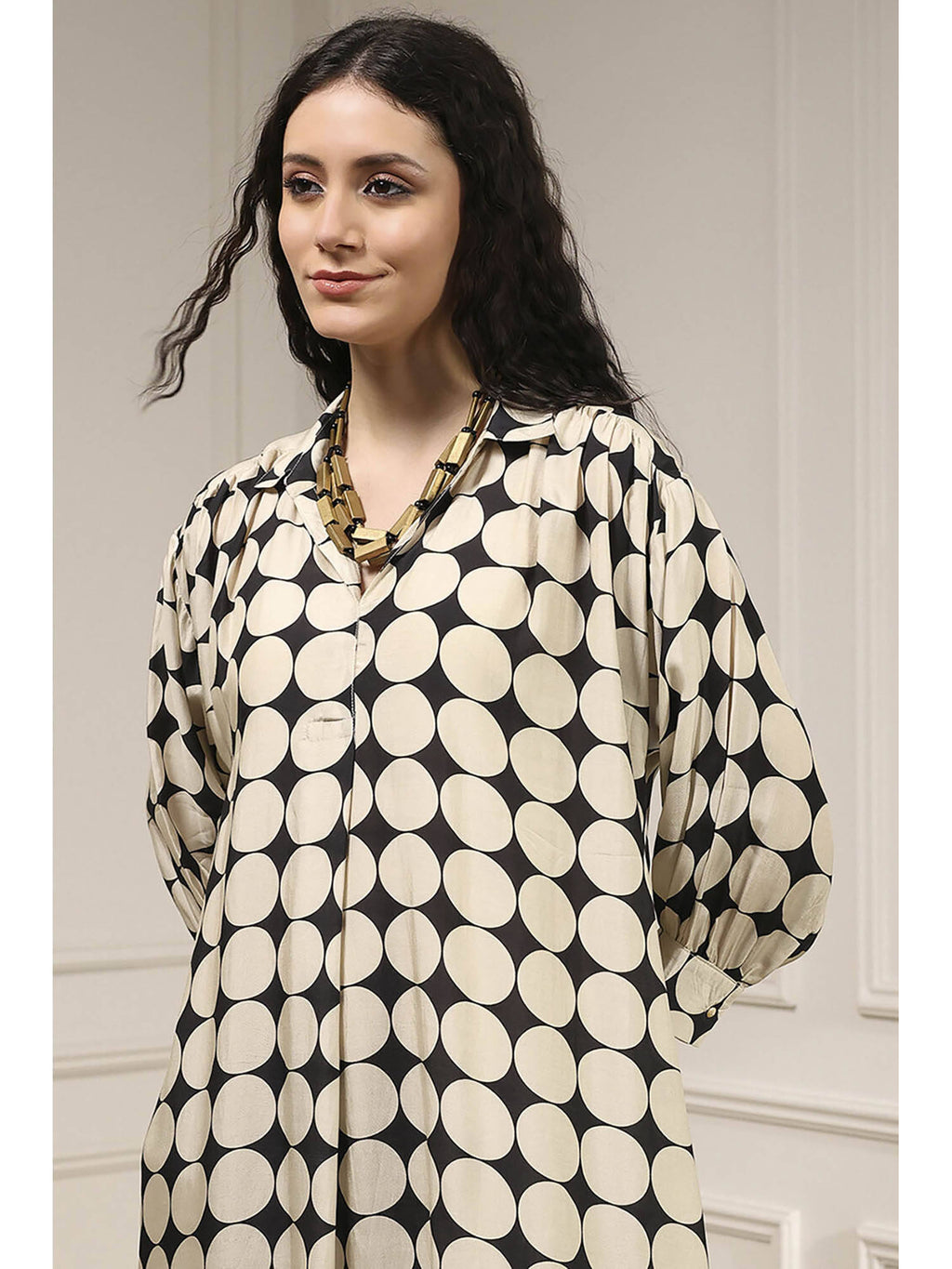 Women White Viscose A-Line Printed Kurta with Inner | U3S - view 2