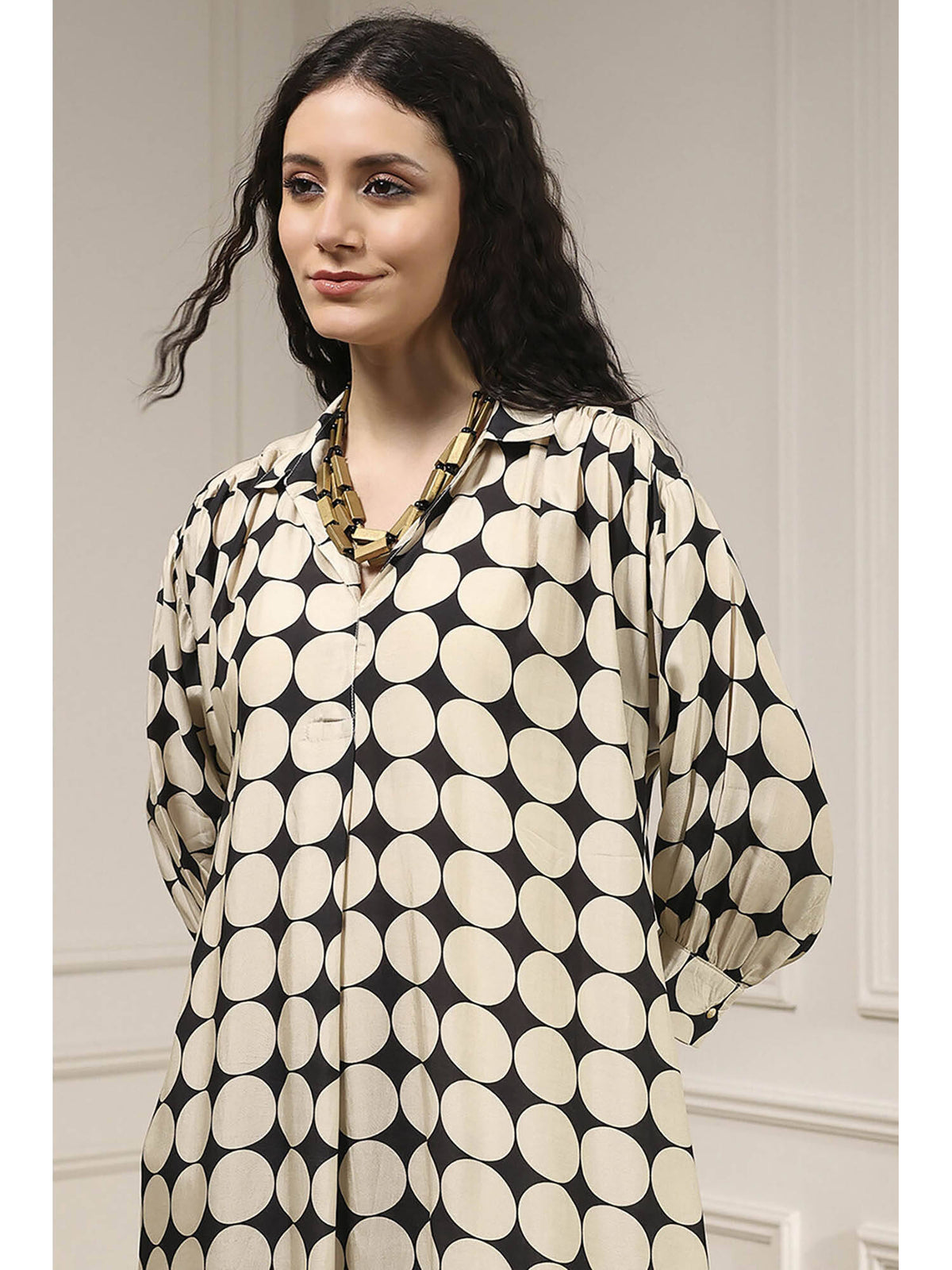 Women White Viscose A-Line Printed Kurta with Inner | U3S - view 2
