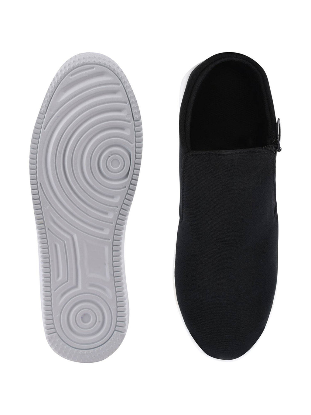 Solid Smart Casuals Black Shoes | SH9 - view 4