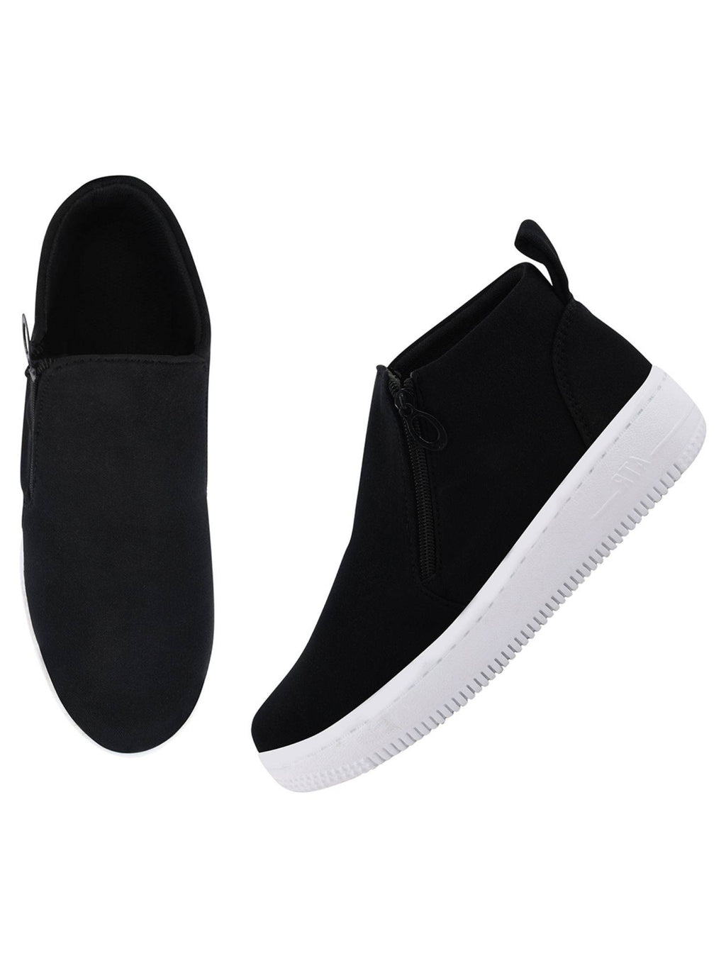 Solid Smart Casuals Black Shoes | SH9 - view 6