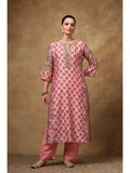 Blue Chanderi Silk Straight Kurta | KDG - view 10