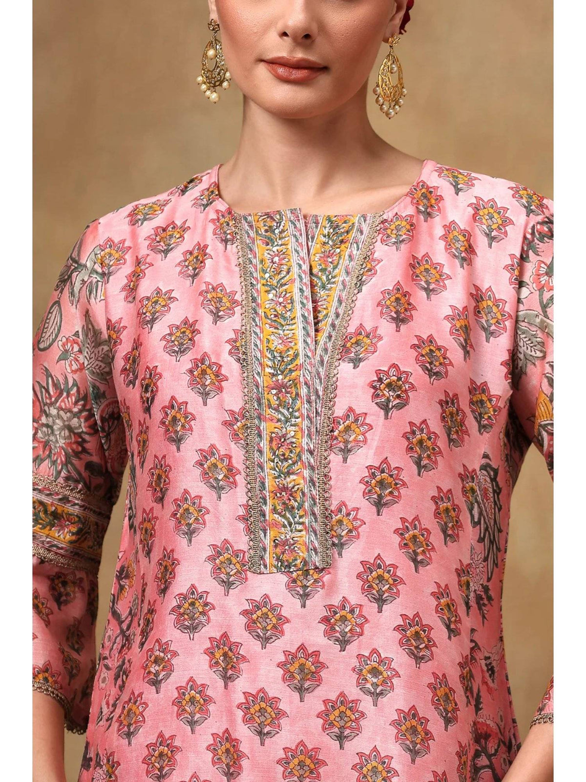 Blue Chanderi Silk Straight Kurta | KDG - view 11