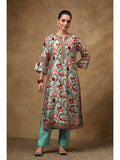 Blue Chanderi Silk Straight Kurta | KDG - view 1
