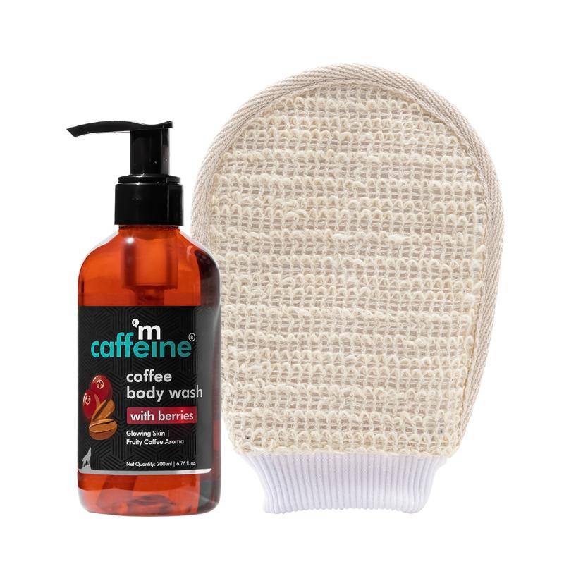 Coffee & Berries Body Wash & Bath Glove for Tan Removal and Dead Skin Exfoliation | H02 - view 1