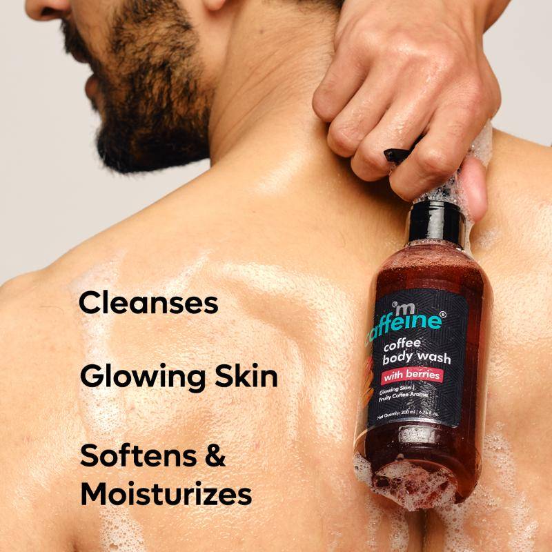 Coffee & Berries Body Wash & Bath Glove for Tan Removal and Dead Skin Exfoliation | H02 - view 4