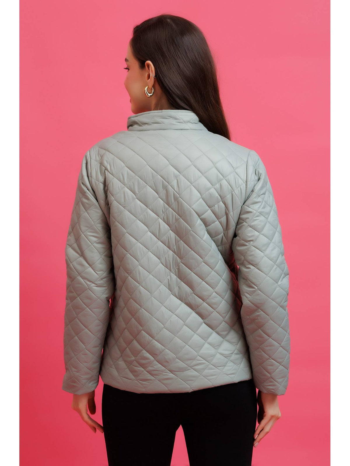 Green Quilted Jacket | JC78 - view 2