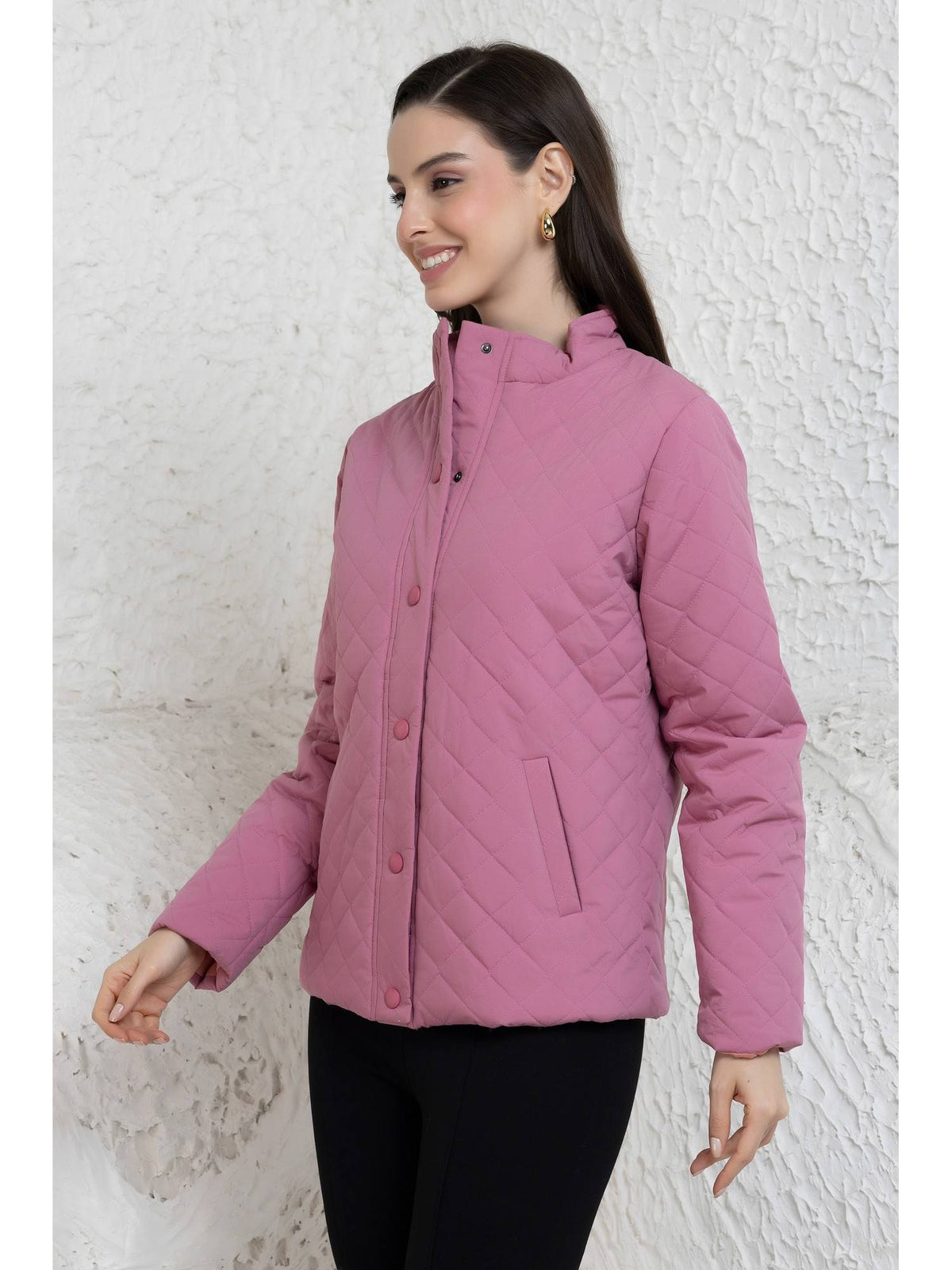 Pink Quilted Jacket | JC78 - view 3