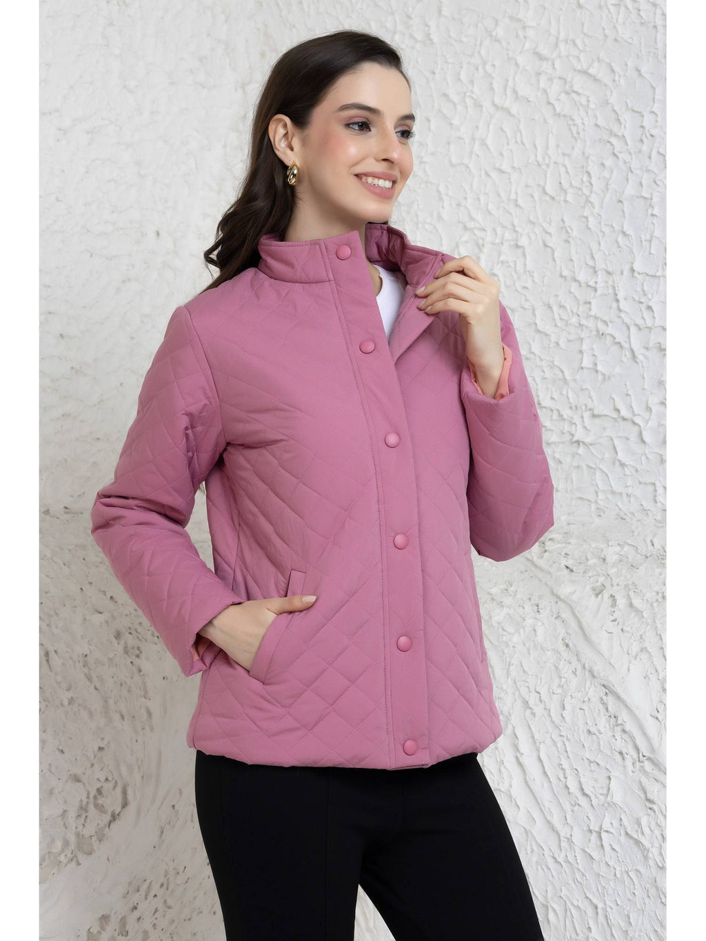 Pink Quilted Jacket | JC78 - view 4