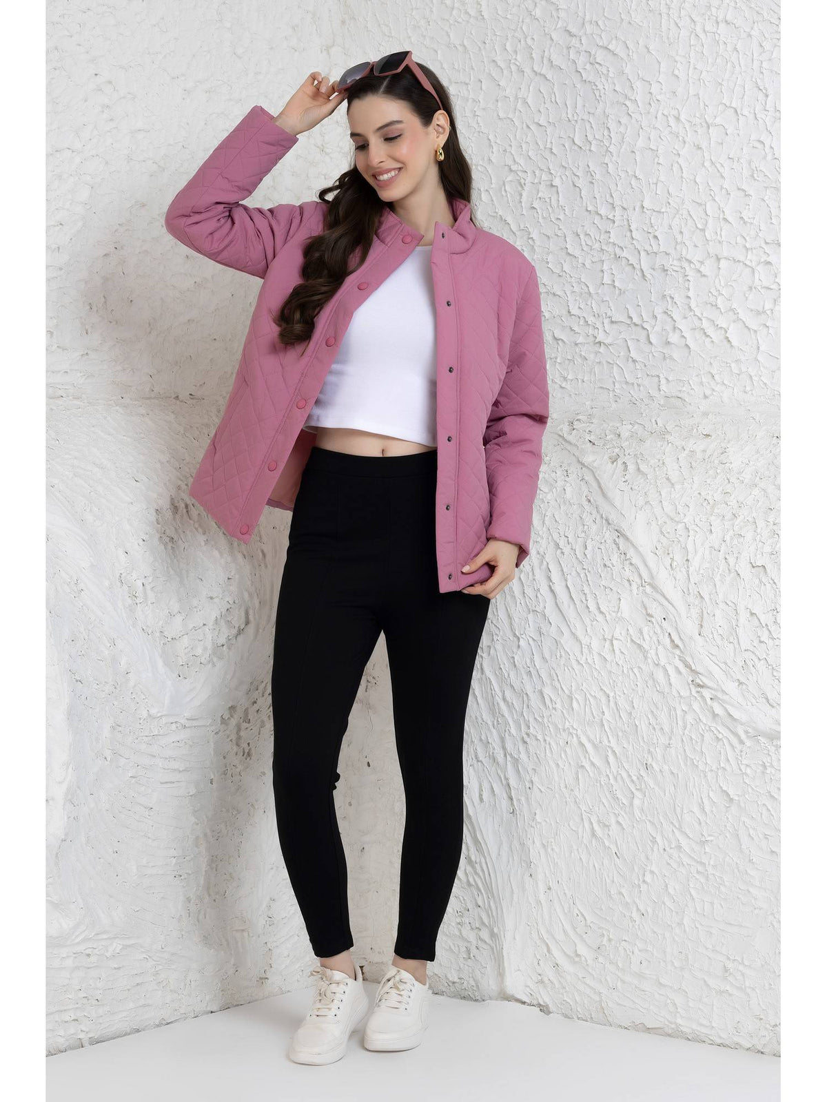 Pink Quilted Jacket | JC78 - view 5