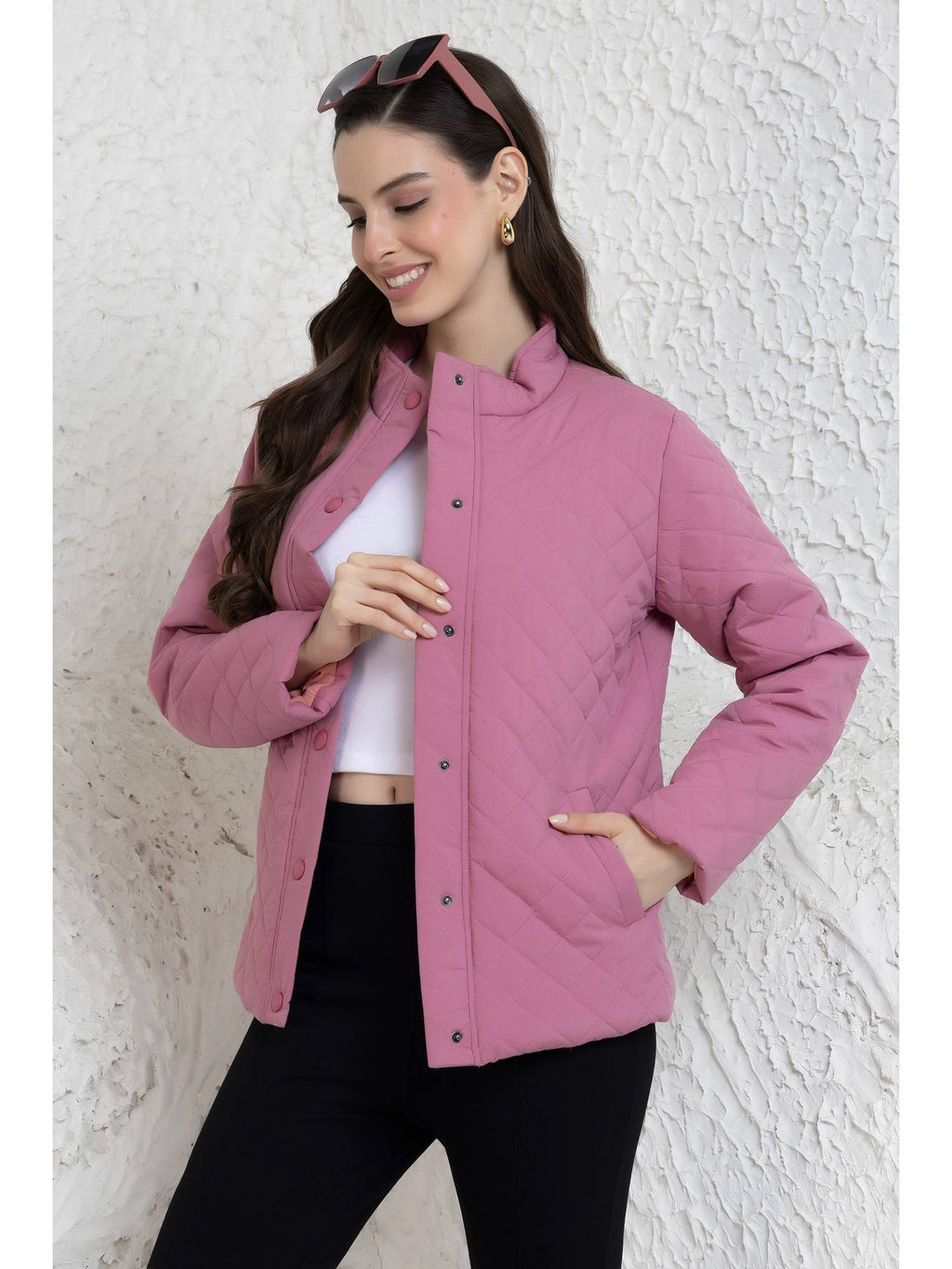 Pink Quilted Jacket | JC78 - view 6