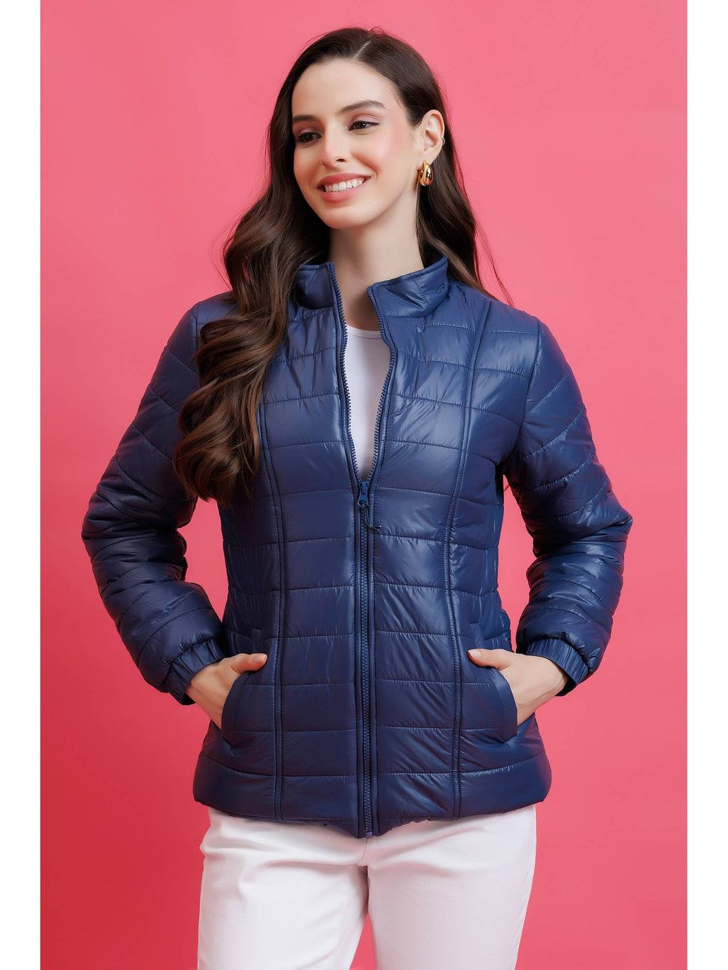 Olive Quilted Zipper Jacket | JC78 - view 22