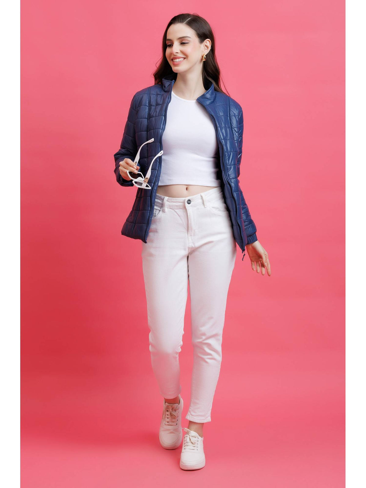 Olive Quilted Zipper Jacket | JC78 - view 25