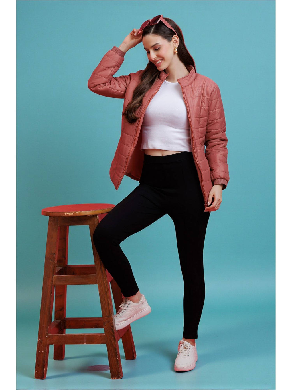 Olive Quilted Zipper Jacket | JC78 - view 19