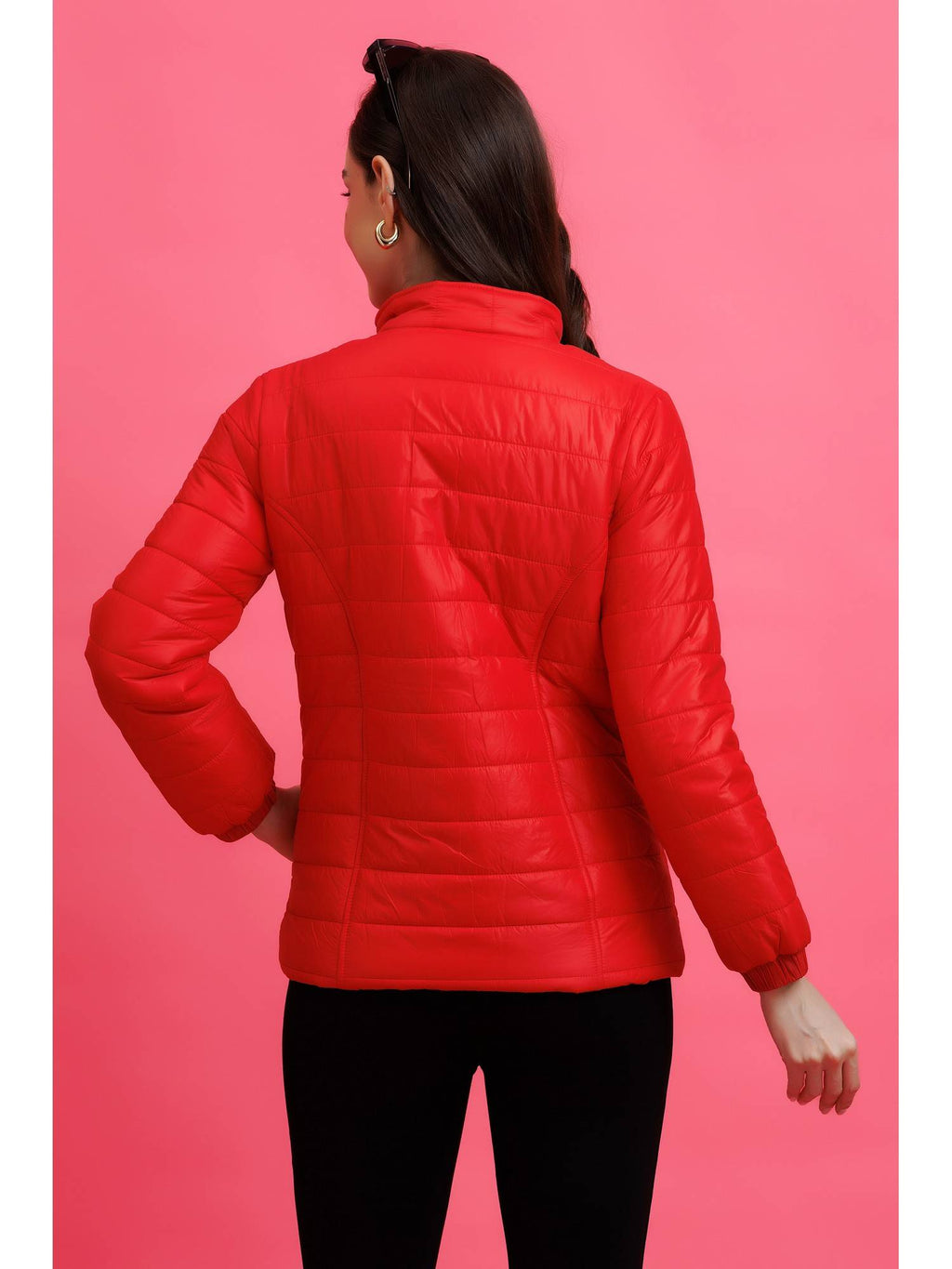 Olive Quilted Zipper Jacket | JC78 - view 9