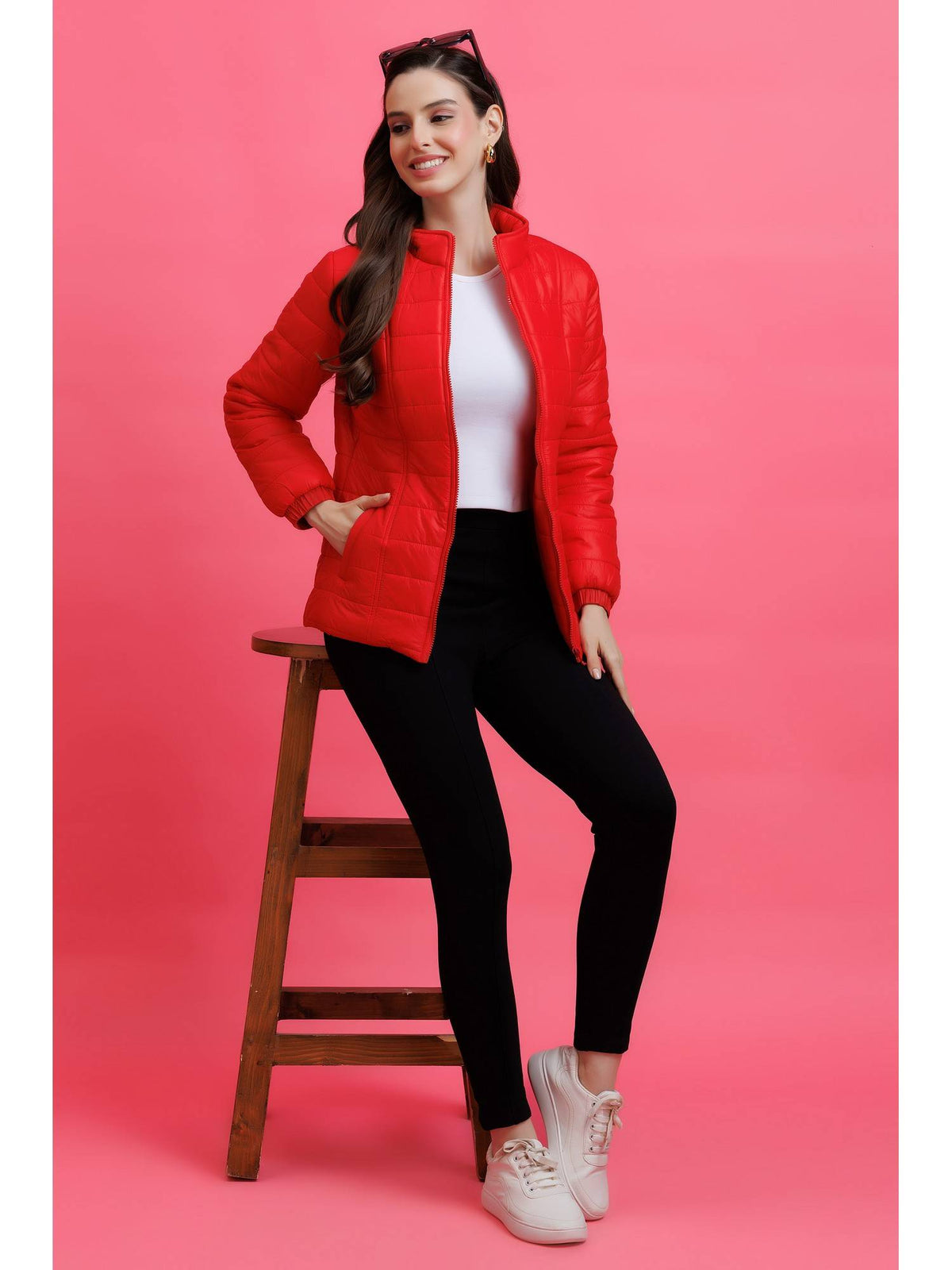 Blue Quilted Zipper Jacket | JC78 - view 12