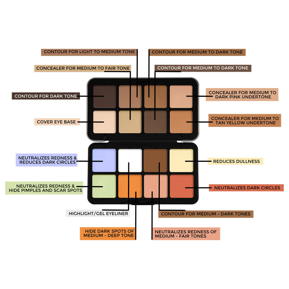 16 Color Camouflage HD Concealer Palette - | E20 - view 7