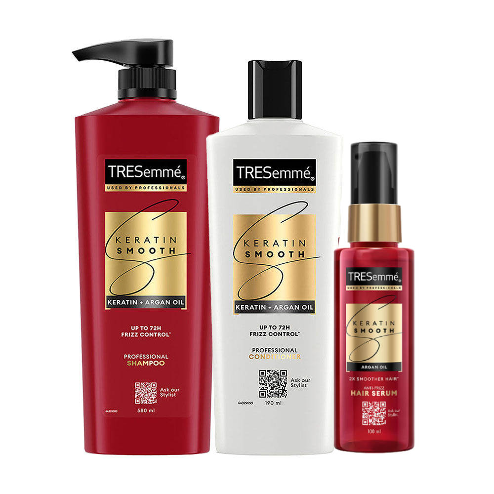 Keratin Smooth 3 Step Kit With Shampoo + Conditioner + Serum | H85 - view 1