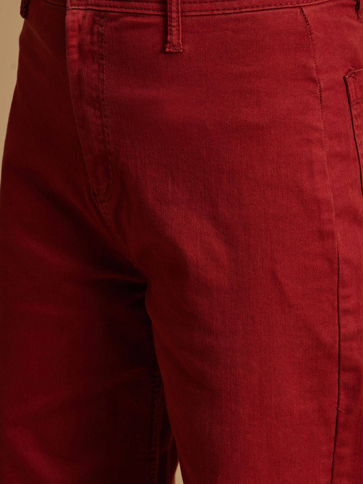 Maroon High Waisted Wide Leg Denim | WL90 - view 5
