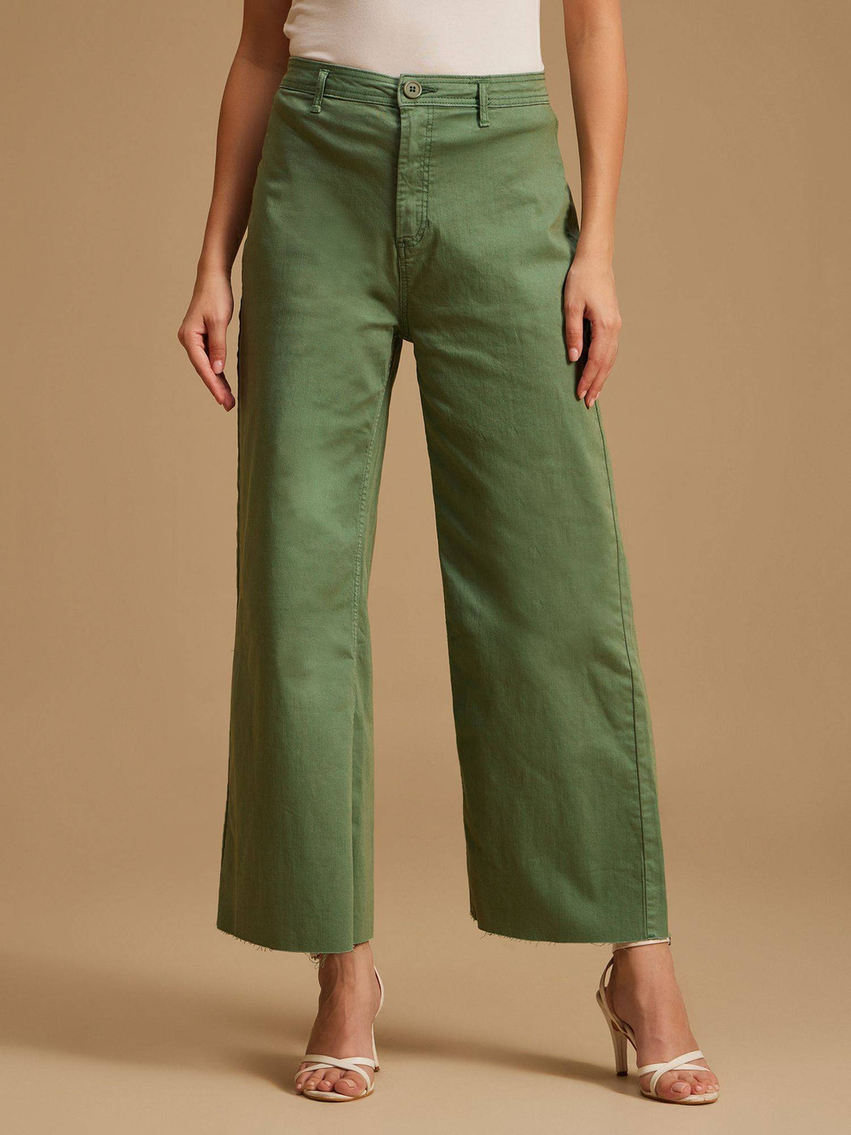 Maroon High Waisted Wide Leg Denim | WL90 - view 6
