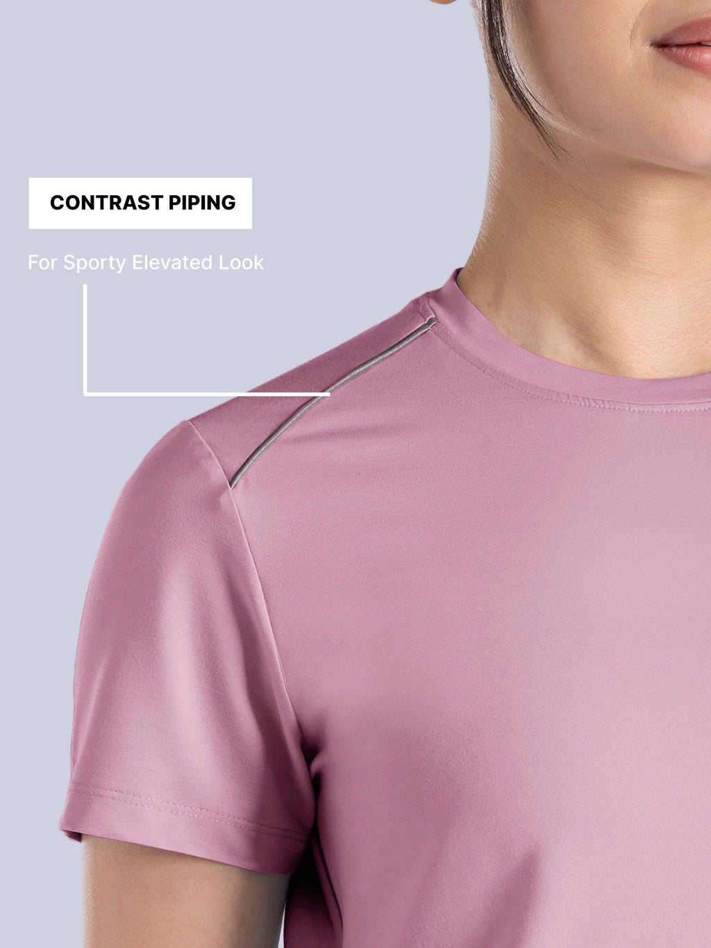 Quick Dry Performance Tee with Cooling Tech & Reflective Detail KIC027 Pink | TS56 - view 3