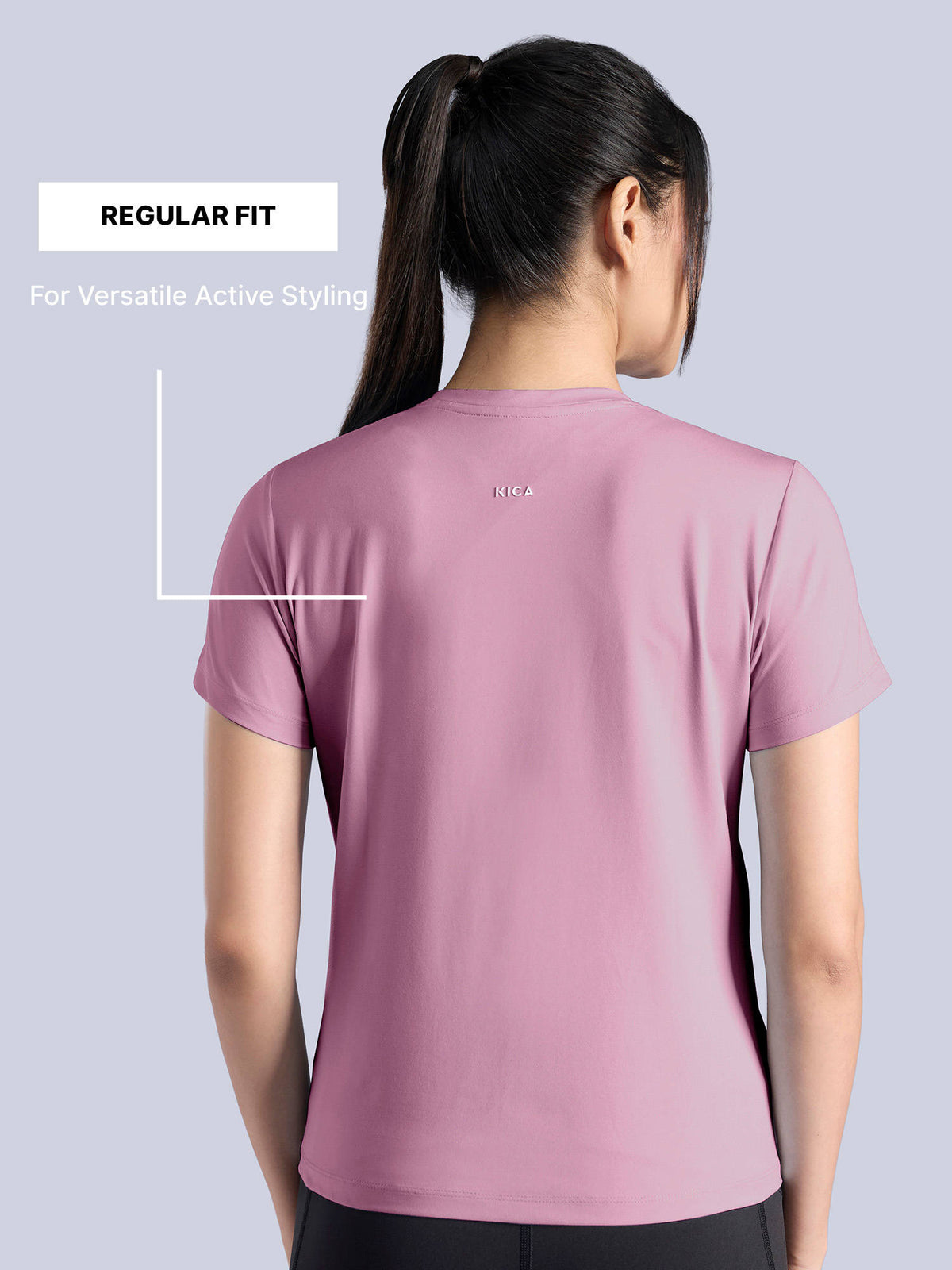 Quick Dry Performance Tee with Cooling Tech & Reflective Detail KIC027 Pink | TS56 - view 4