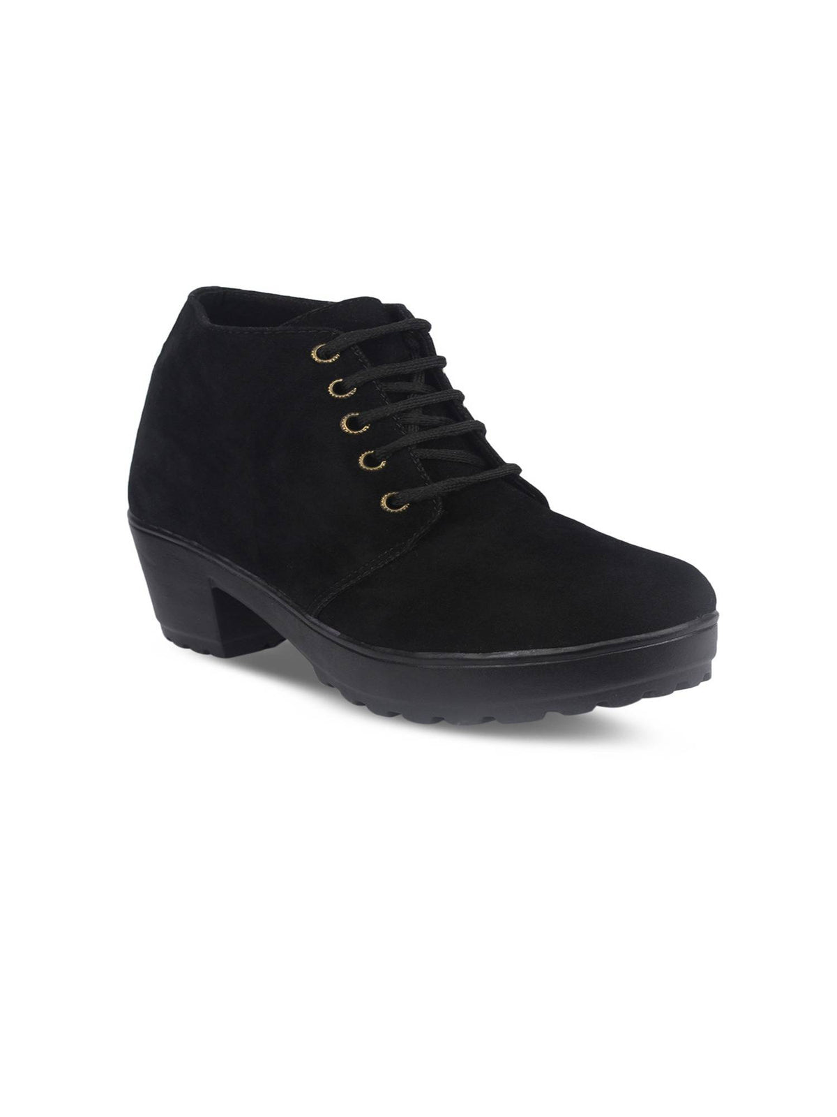 Women Black Solid Heeled Boots | BT61 - view 2